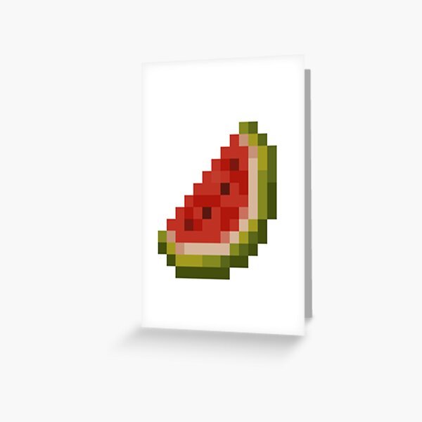 Minecraft Watermelon Greeting Card By Gatae Redbubble