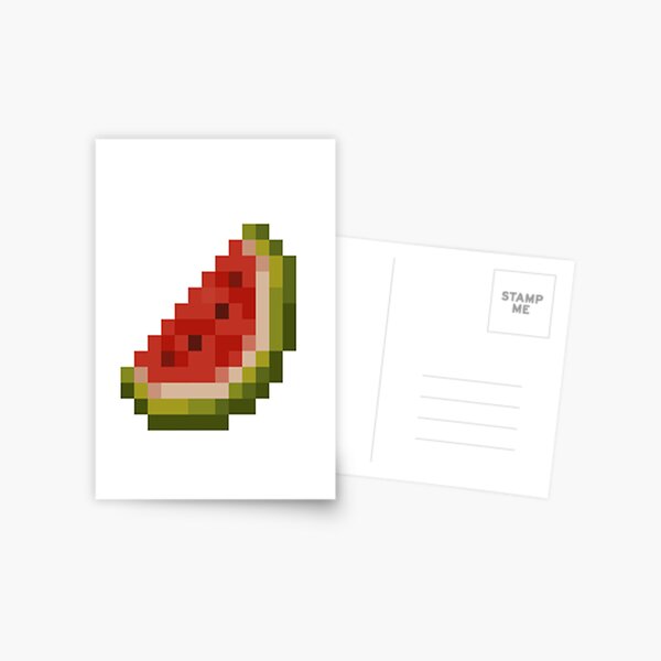 Minecraft Watermelon Postcard By Gatae Redbubble