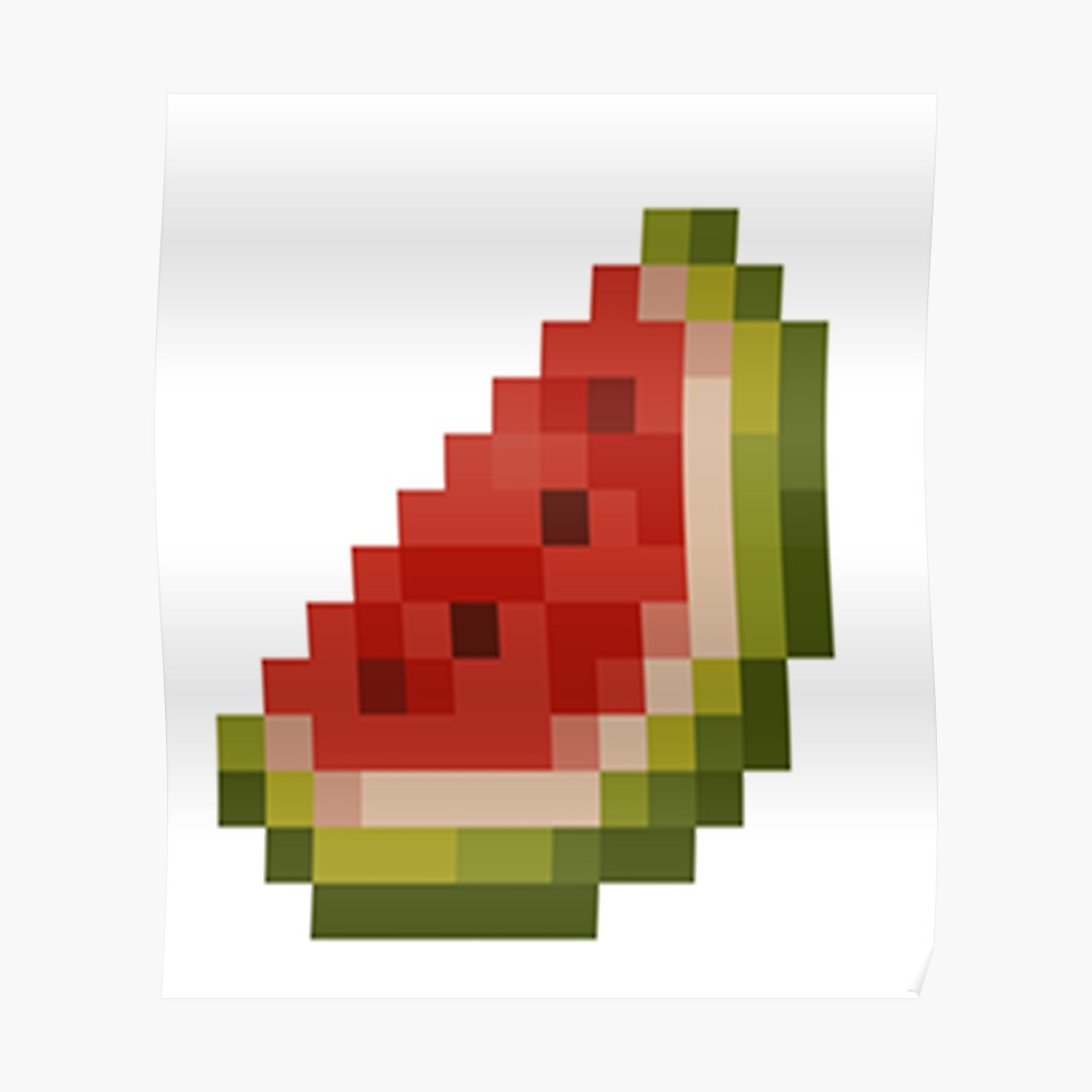 A Minecraft Melon Slice Mask By Nelonthemelon Redbubble