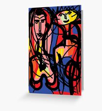 Colourful Couple Greeting Card