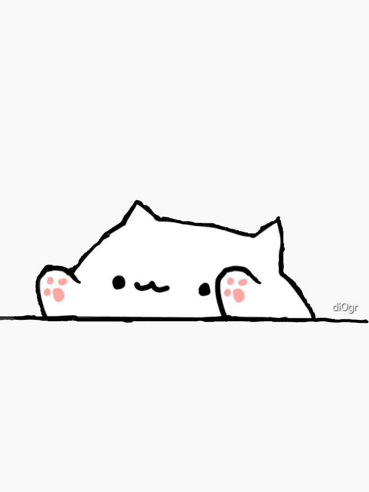 "bongo cat" Sticker for Sale by di0gr | Redbubble