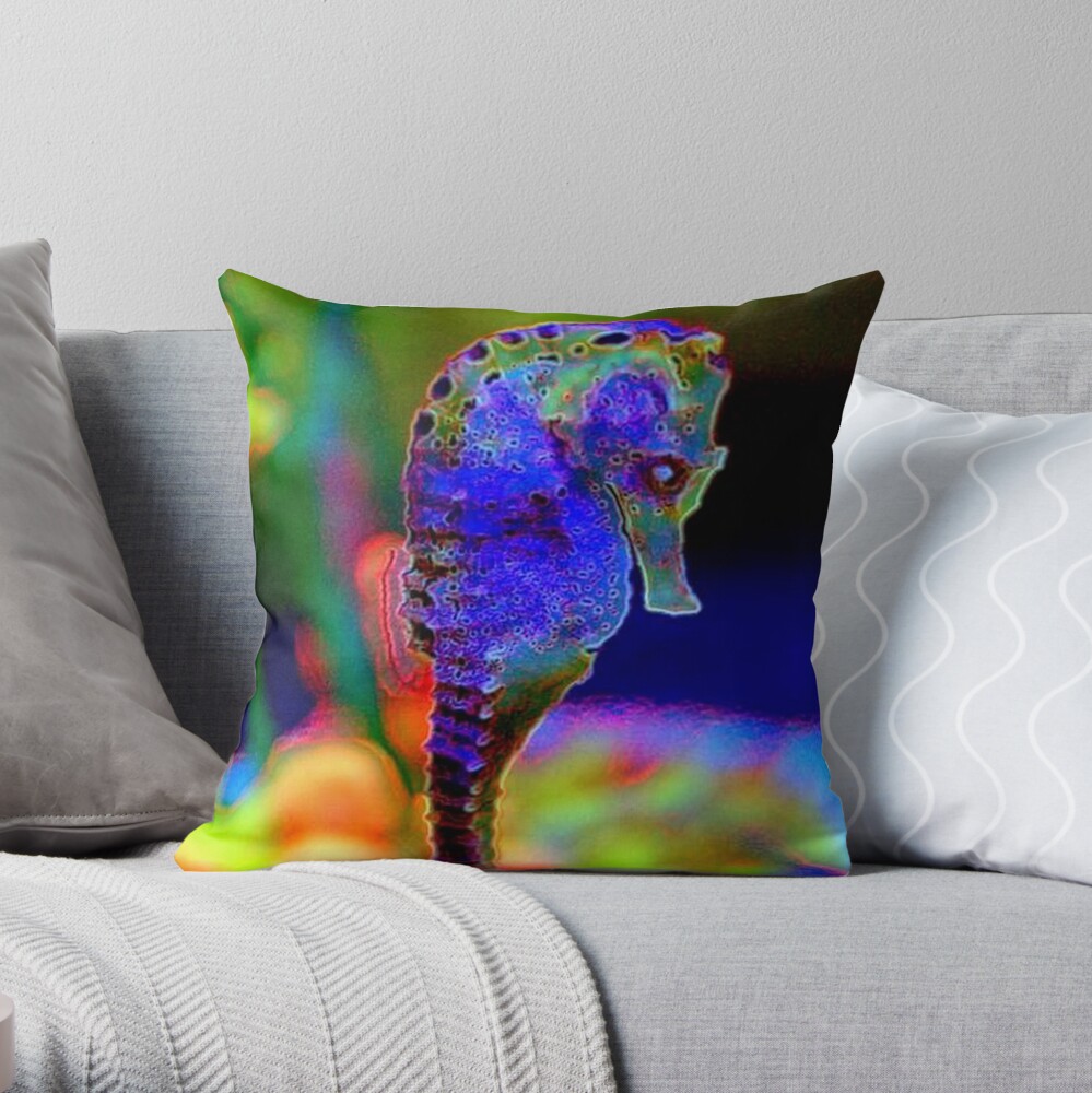 SEAHORSE Throw Pillow