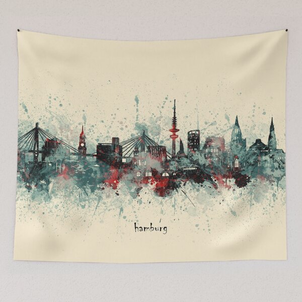 Item preview, hamburg skyline designed and sold by BekimART2.