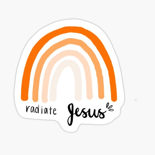 Item preview, Radiate Jesus Sticker Design designed and sold by MadeinGrace.