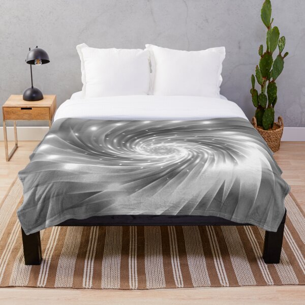 Item preview, Electronic Cyber Fractal Silver White Spiral designed and sold by Uttershirt.