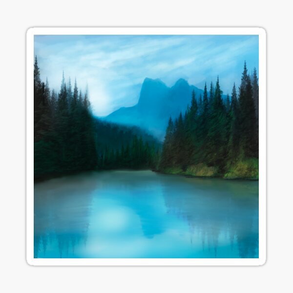 Mirror Smooth Lake Sticker