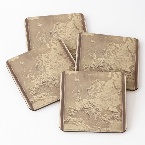 Item preview, Vintage Physical Map of Europe (1870) designed and sold by BravuraMedia.