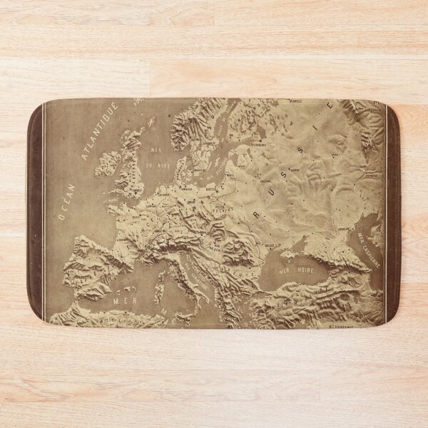 Item preview, Vintage Physical Map of Europe (1870) designed and sold by BravuraMedia.