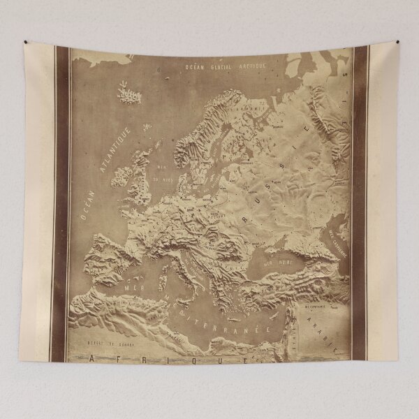 Item preview, Vintage Physical Map of Europe (1870) designed and sold by BravuraMedia.