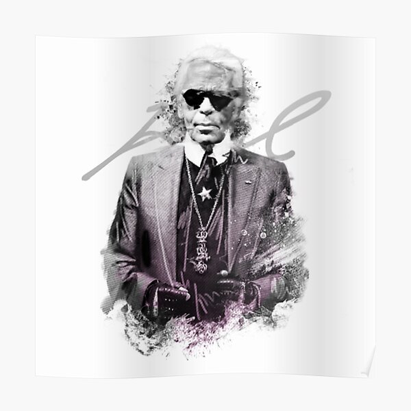 Karl Lagerfeld (paint 2) - édition 2020 Poster