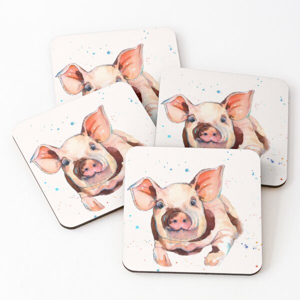 Item preview, Colorful Farmhouse Pig designed and sold by Lynnea Washburn.