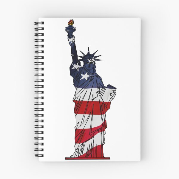 Item preview, Statue of Liberty Geometric Stars and Stripes designed and sold by BearMa.