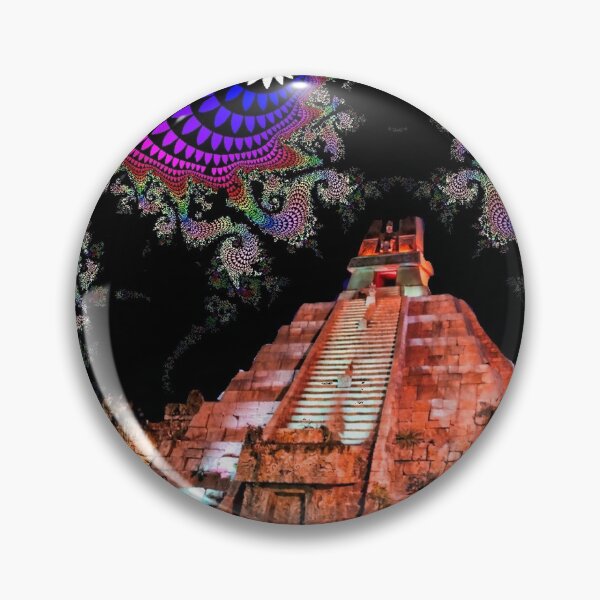 Item preview, Aztec Mayan Incan Pyramid Fractal Sky ! designed and sold by ACIDTRIP32.