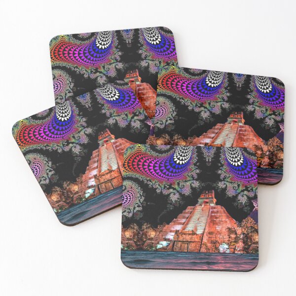 Item preview, Aztec Mayan Incan Pyramid Fractal Sky ! designed and sold by ACIDTRIP32.