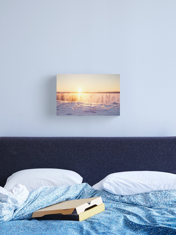 Thumbnail 2 of 3, Canvas Print, Snow Glow designed and sold by jennykarlsson.