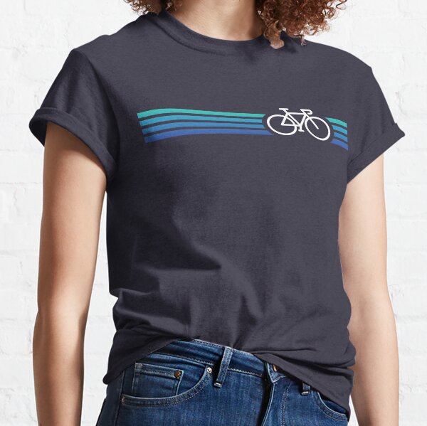 Retro Biking Style Blau Classic T-Shirt