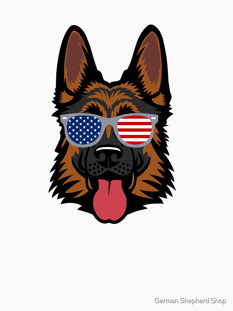 German Shepherd Cool American Patriot by GSDTips2018