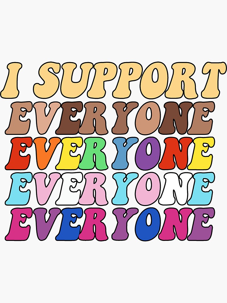 "I Support" Sticker for Sale by biancagizzelle Redbubble