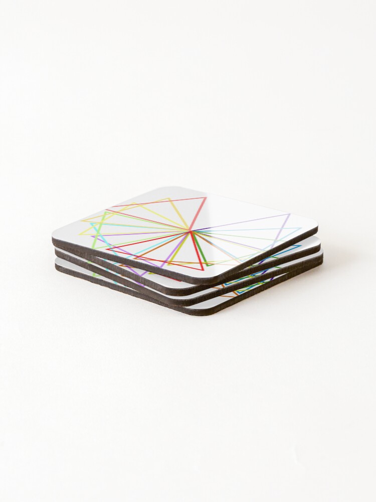 Thumbnail 4 of 5, Coasters (Set of 4), Triangle pattern designed and sold by StefaPascu.
