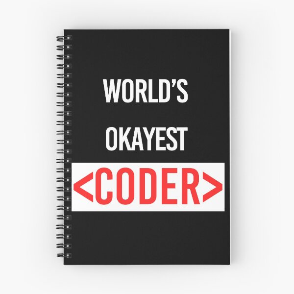 Item preview, World's Okayest Coder designed and sold by DinoSpirit.