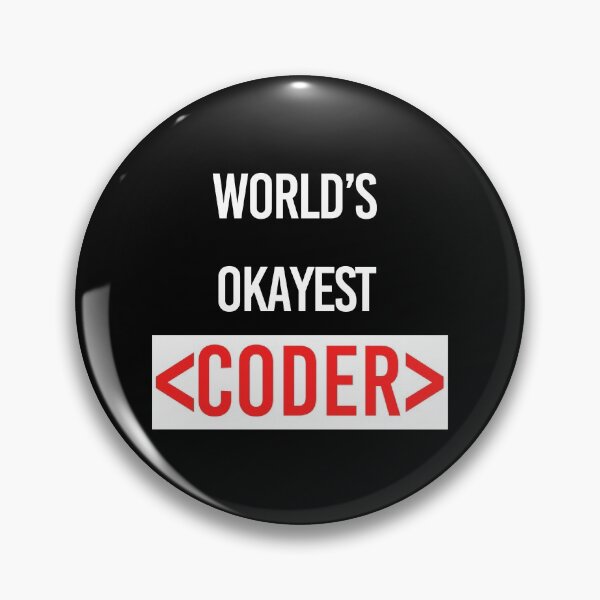 Item preview, World's Okayest Coder designed and sold by DinoSpirit.