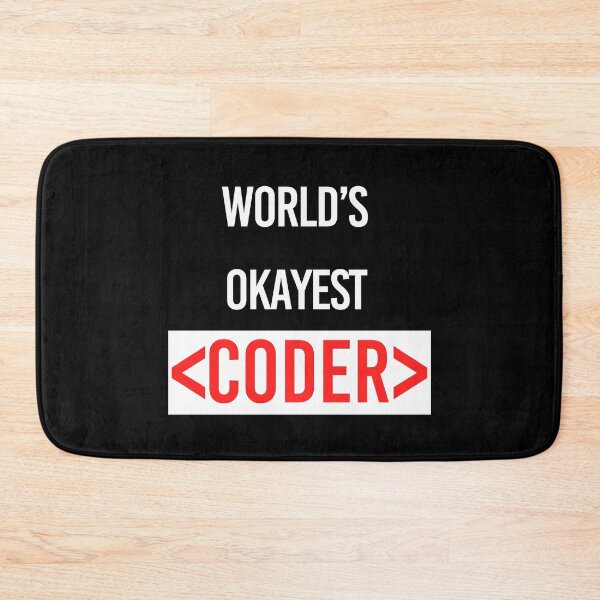 Item preview, World's Okayest Coder designed and sold by DinoSpirit.