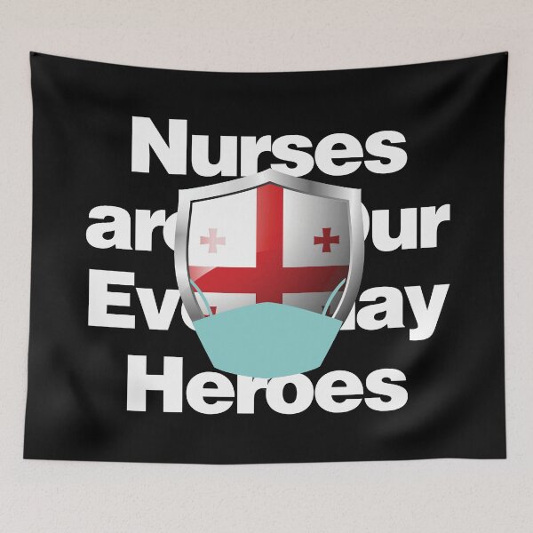 Item preview, Georgia Nurses are Everyday Heroes designed and sold by HelloFromAja.