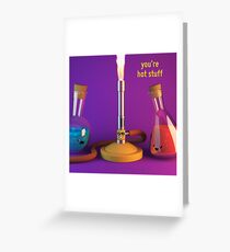 Hot Stuff - Bunsen Burner - Cute Chemistry Greeting Card