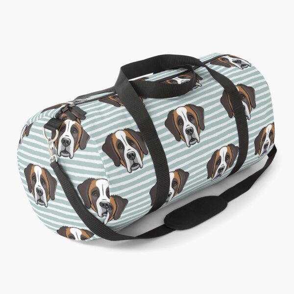 Item preview, St. Bernard Face - Dusty Blue Stripes designed and sold by littlearrow.