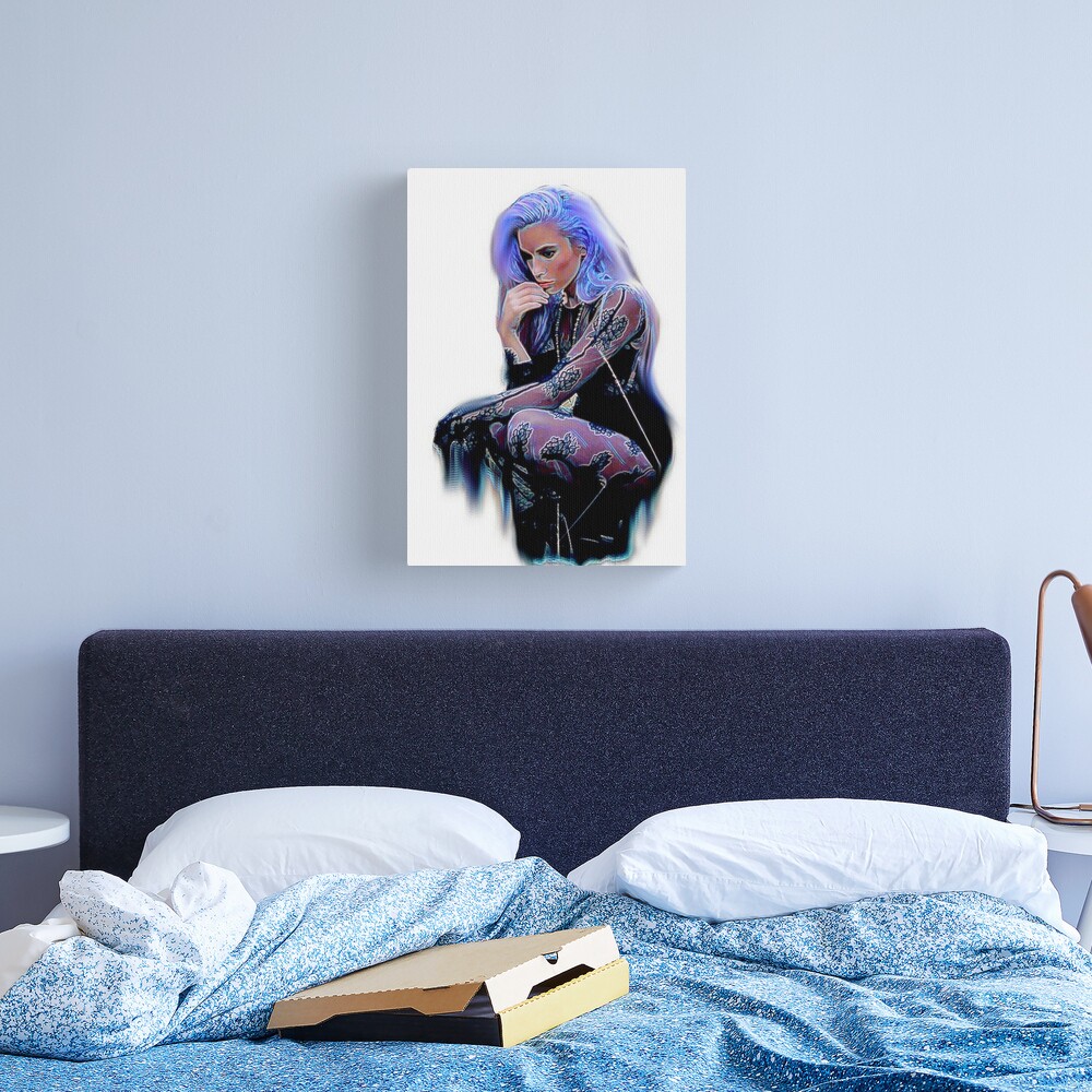 PURPLE POISED Canvas Print