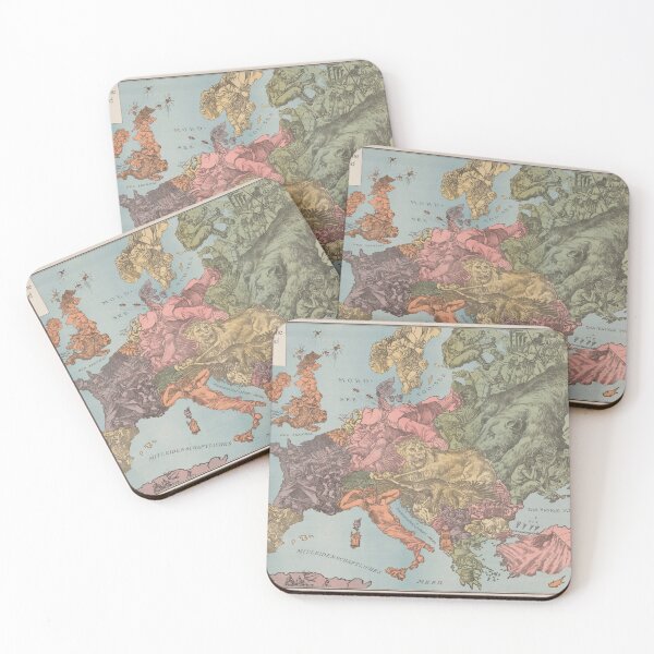 Item preview, Vintage WWI Europe Illustrative Map (1915) designed and sold by BravuraMedia.