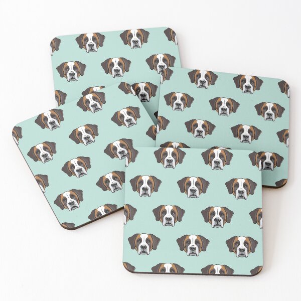 Item preview, St. Bernard Face - Teal designed and sold by littlearrow.