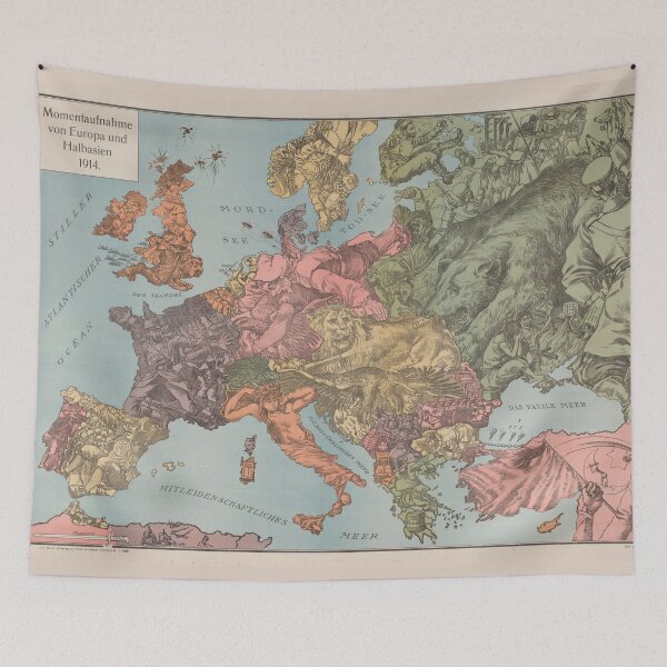 Item preview, Vintage WWI Europe Illustrative Map (1915) designed and sold by BravuraMedia.