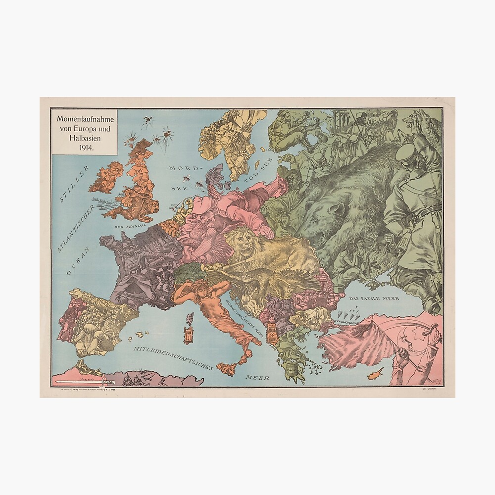 Vintage World War 1 Maps, Infographic Chart of WWI, European combat ...
