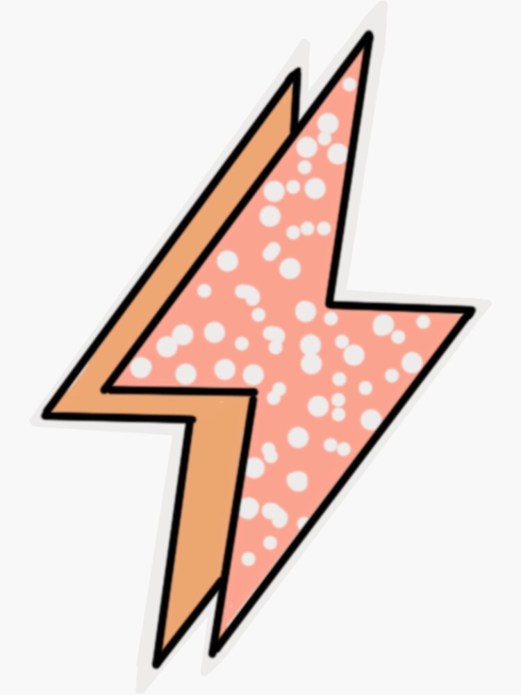 "Cute Lightning Bolt Sticker" Sticker by charlotting Redbubble