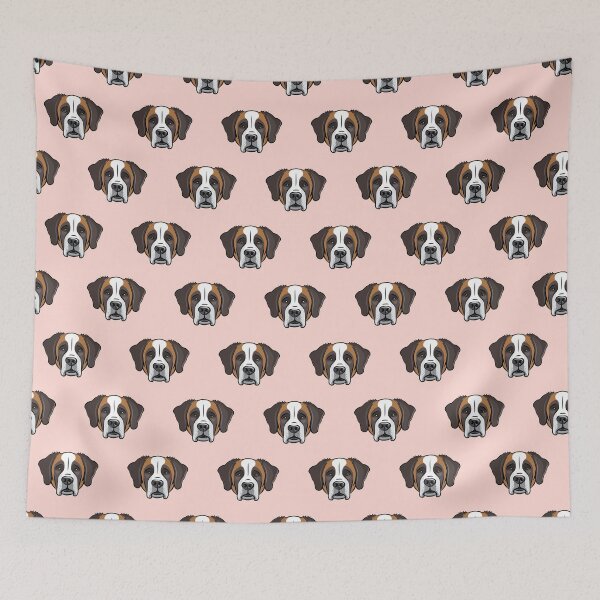 Item preview, St. Bernard Face - Pink designed and sold by littlearrow.