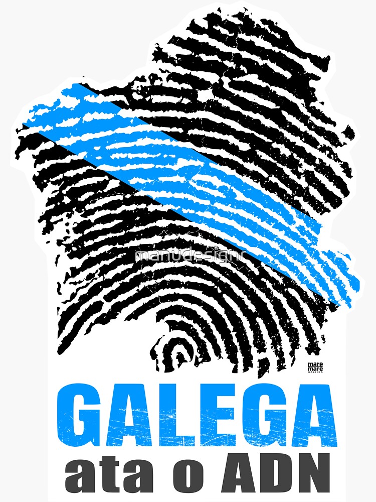 Pegatinas Gallegas ata o ADN de manudesignr