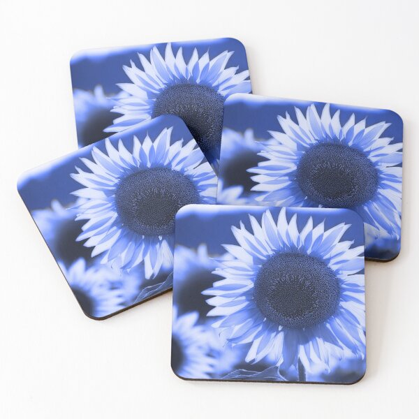 Item preview, Dominant Sunflower Beauty In Nature Monochromatic  Blue  designed and sold by Flavio Vieri.