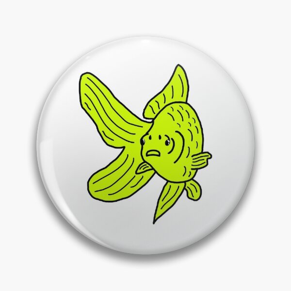 Item preview, Simple Yellow Fantail Fancy Goldfish Outline designed and sold by Ellie Davies.
