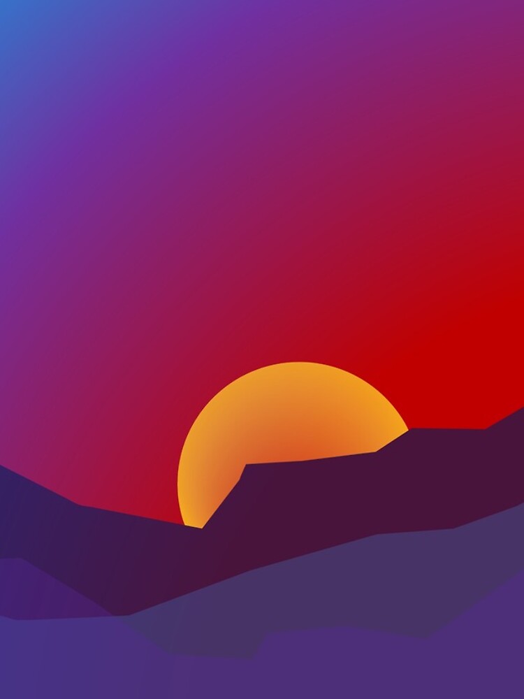 Thumbnail 4 of 4, iPhone Case, Gradient Landscape  designed and sold by powerpointer.