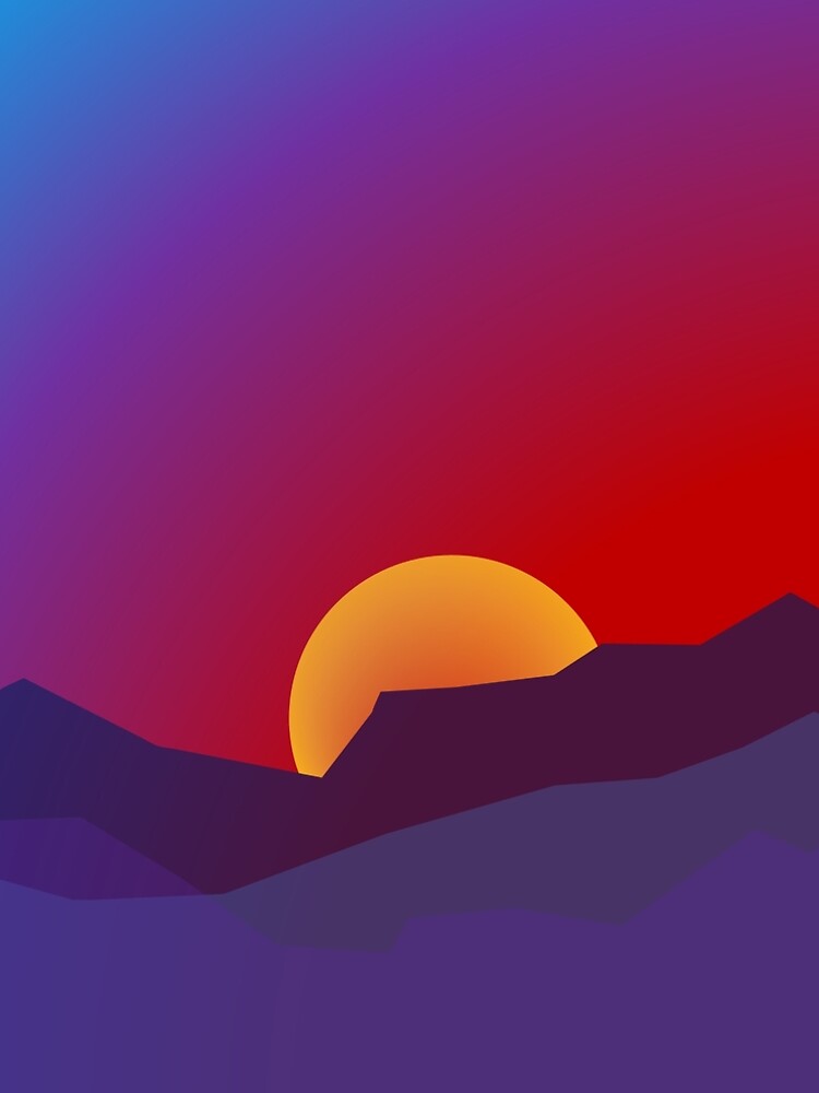 Thumbnail 5 of 5, A-Line Dress, Gradient Landscape designed and sold by powerpointer.