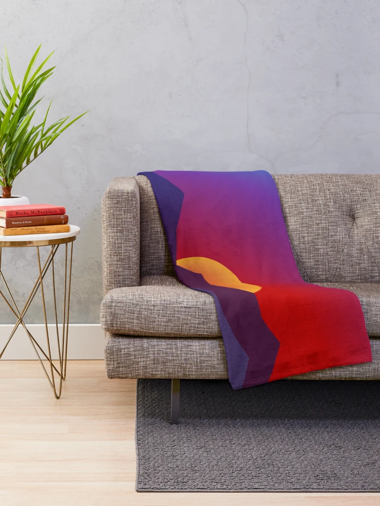 Thumbnail 2 of 6, Throw Blanket, Gradient Landscape designed and sold by powerpointer.