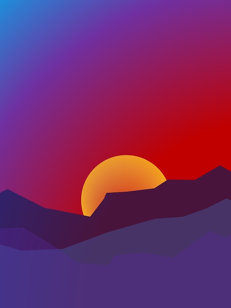 Thumbnail 3 of 3, Scarf, Gradient Landscape designed and sold by powerpointer.