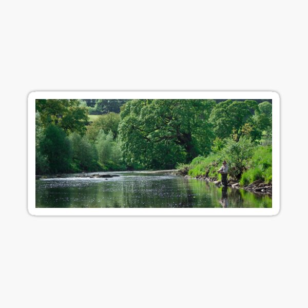 Fly Fishing on the River Wharfe Sticker