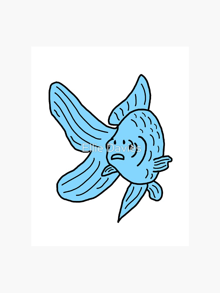 simple goldfish outline