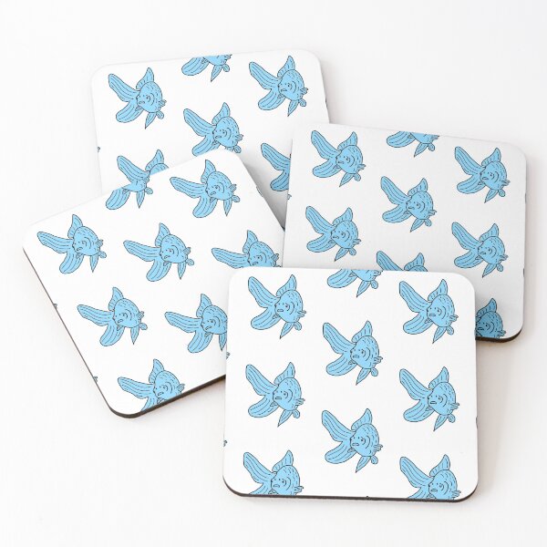Item preview, Simple Light Blue Fantail Fancy Goldfish Outline designed and sold by Ellie Davies.