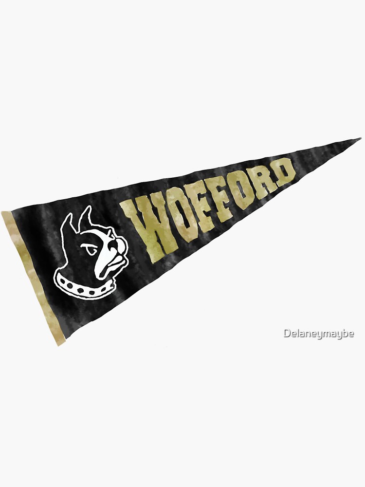 "Watercolor Wofford College Terrier Sports Flag" Sticker by