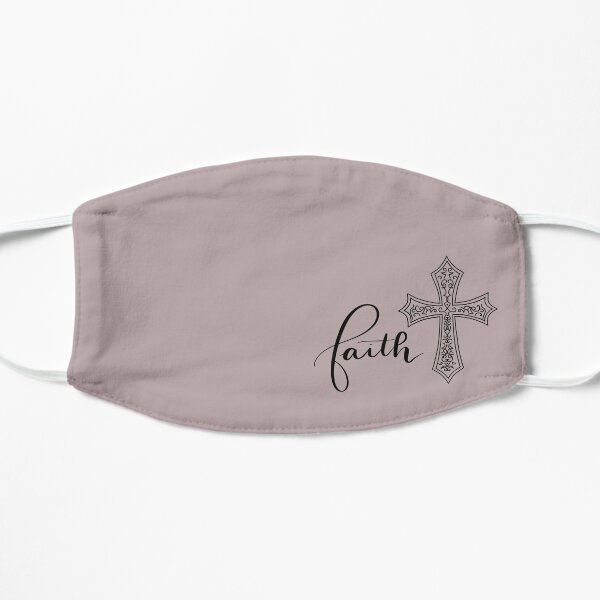 Faith religious cross design Flat Mask