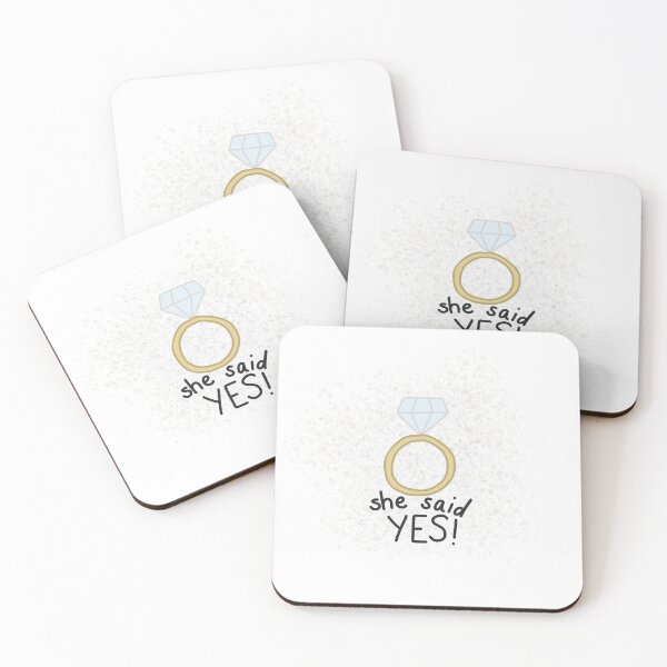 Item preview, She Said YES! Engagement Print designed and sold by libbymercer.
