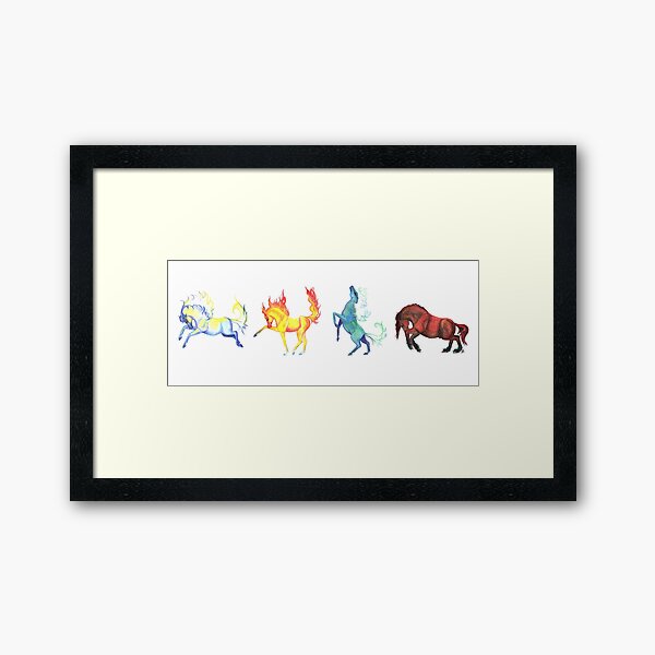 Elemental Horses Framed Art Print